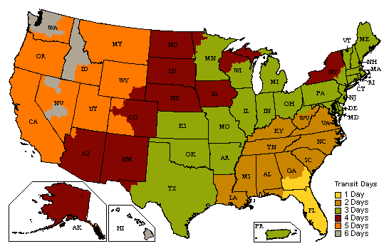 Secret Bright shipping map